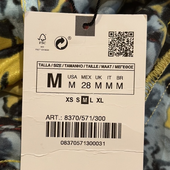 Zara Floral Print Dress With Bow Tie Satin Size M & L 🦋 Bloggers Favorite 🦋 - Picture 14 of 15